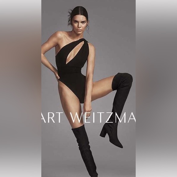 Stuart Weitzman Black Tall Platform Chunky Heel Soft Leather Knee Boot Celeb 🖤 - Picture 13 of 16